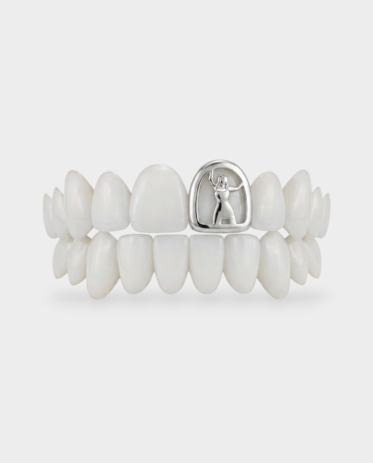 Plated Sculpted Figure Tooth Grill