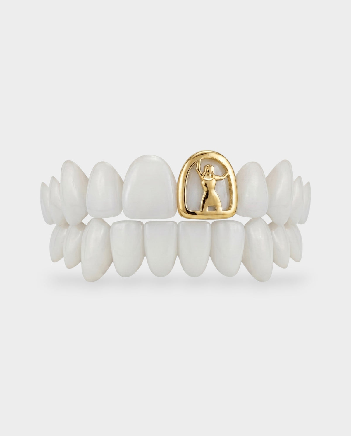 Plated Sculpted Figure Tooth Grill