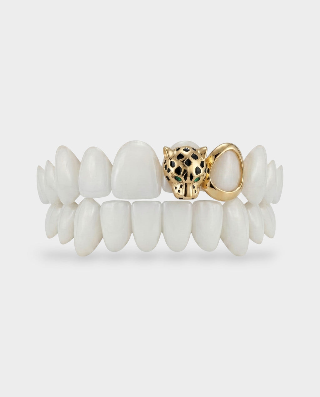 Leopard Head Gold-Tone Tooth Grill