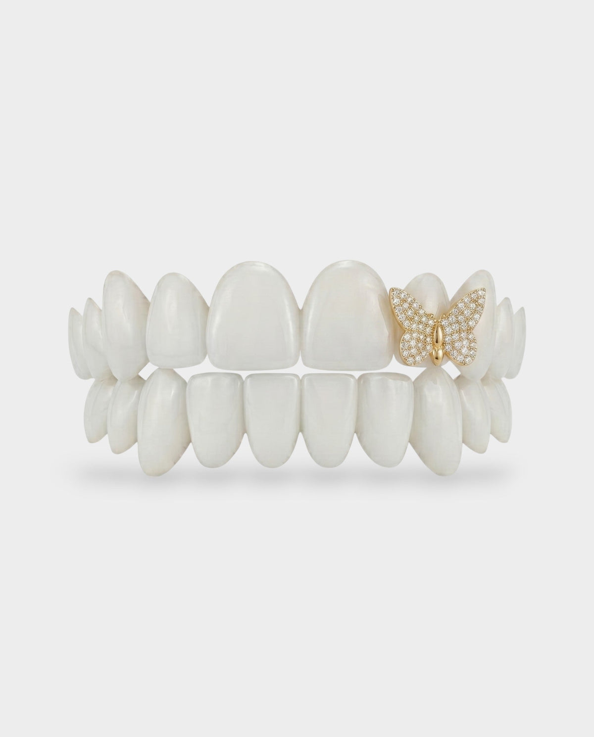 Butterfly Crystal Stone Tooth Grill
