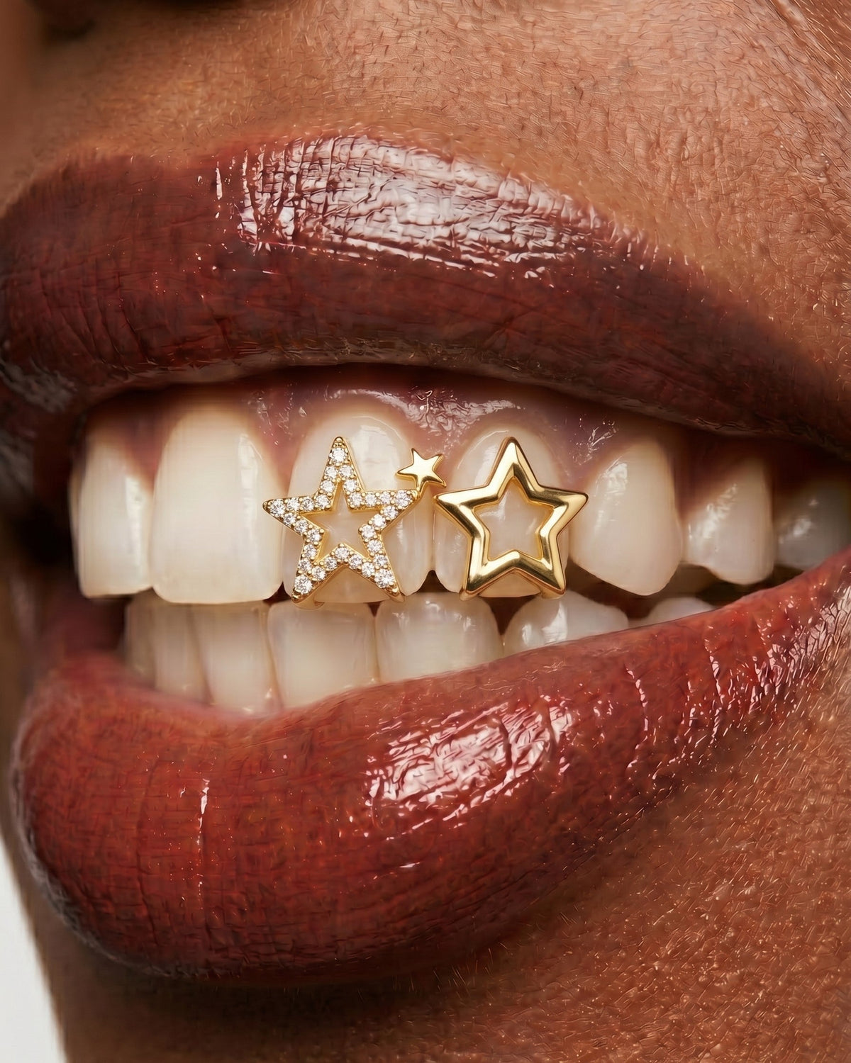 Twin Star Frame Crystal Tooth Grill Set