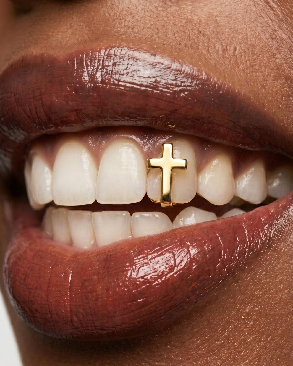 Cross Charm Single-Tooth Grill