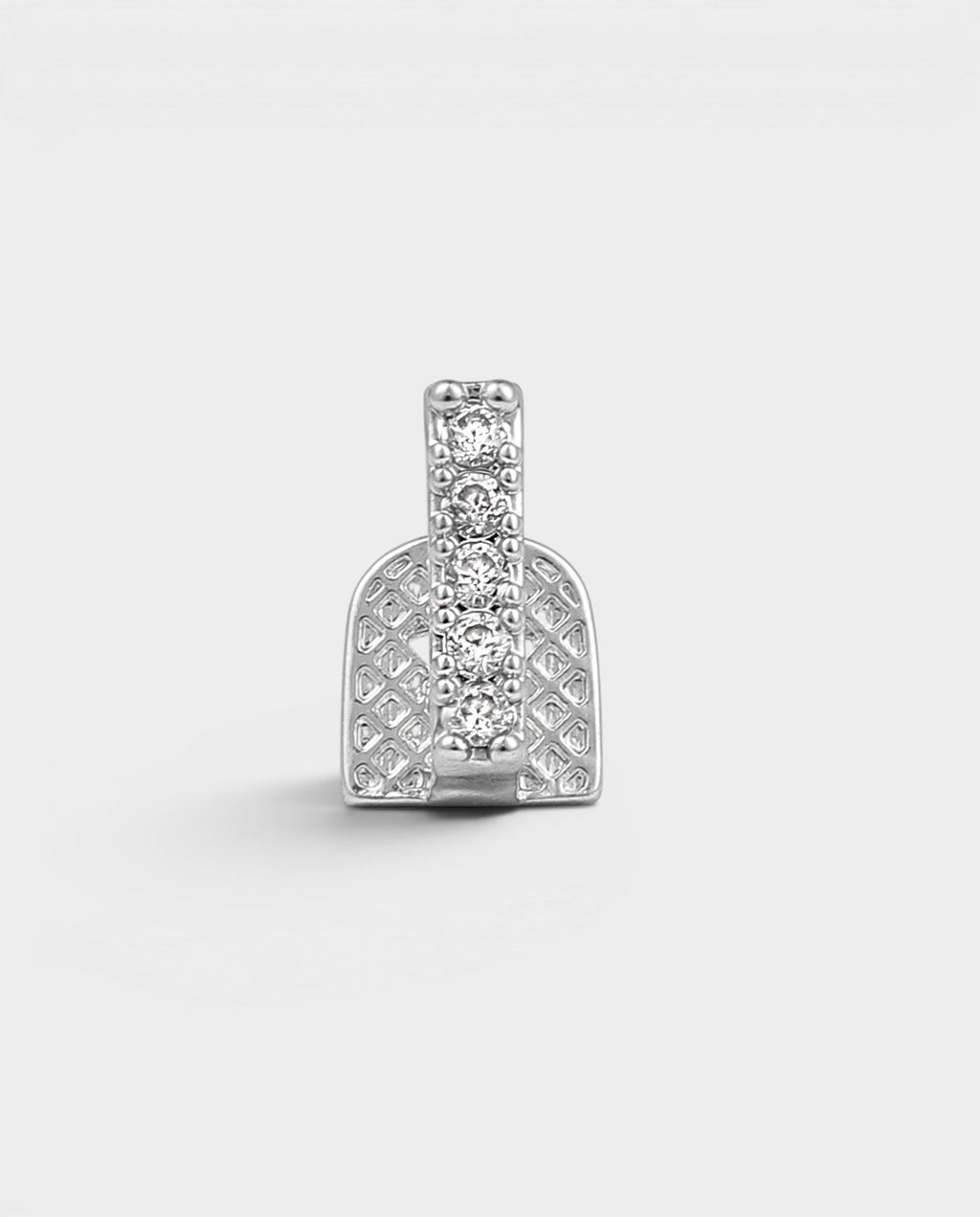 Crystal Pavé Vertical Bar Single-Tooth Grill
