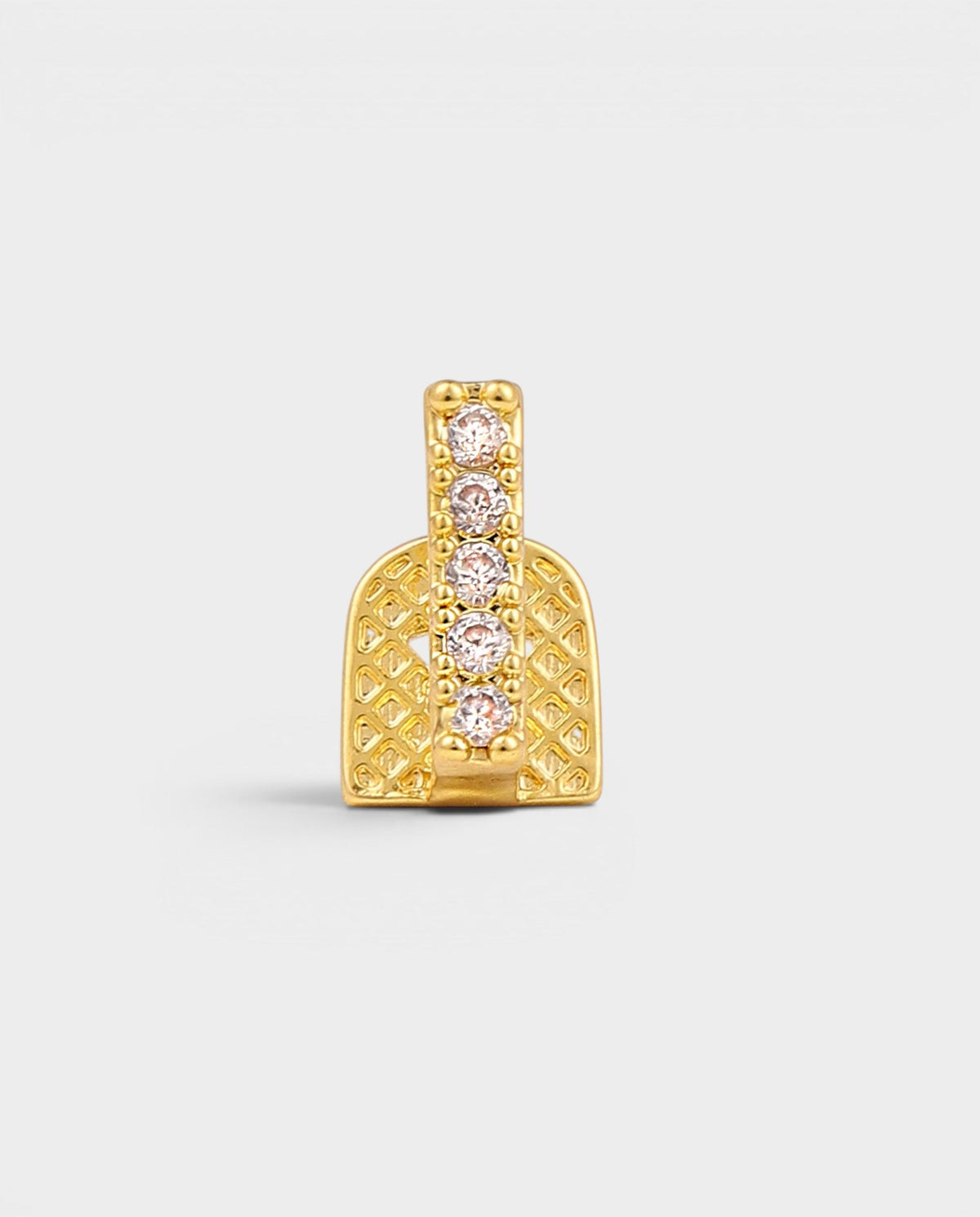 Crystal Pavé Vertical Bar Single-Tooth Grill