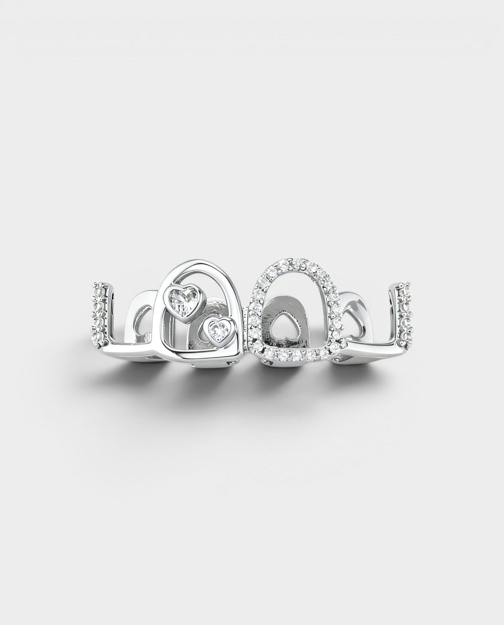 Diamond Heart Double-Tooth Grill