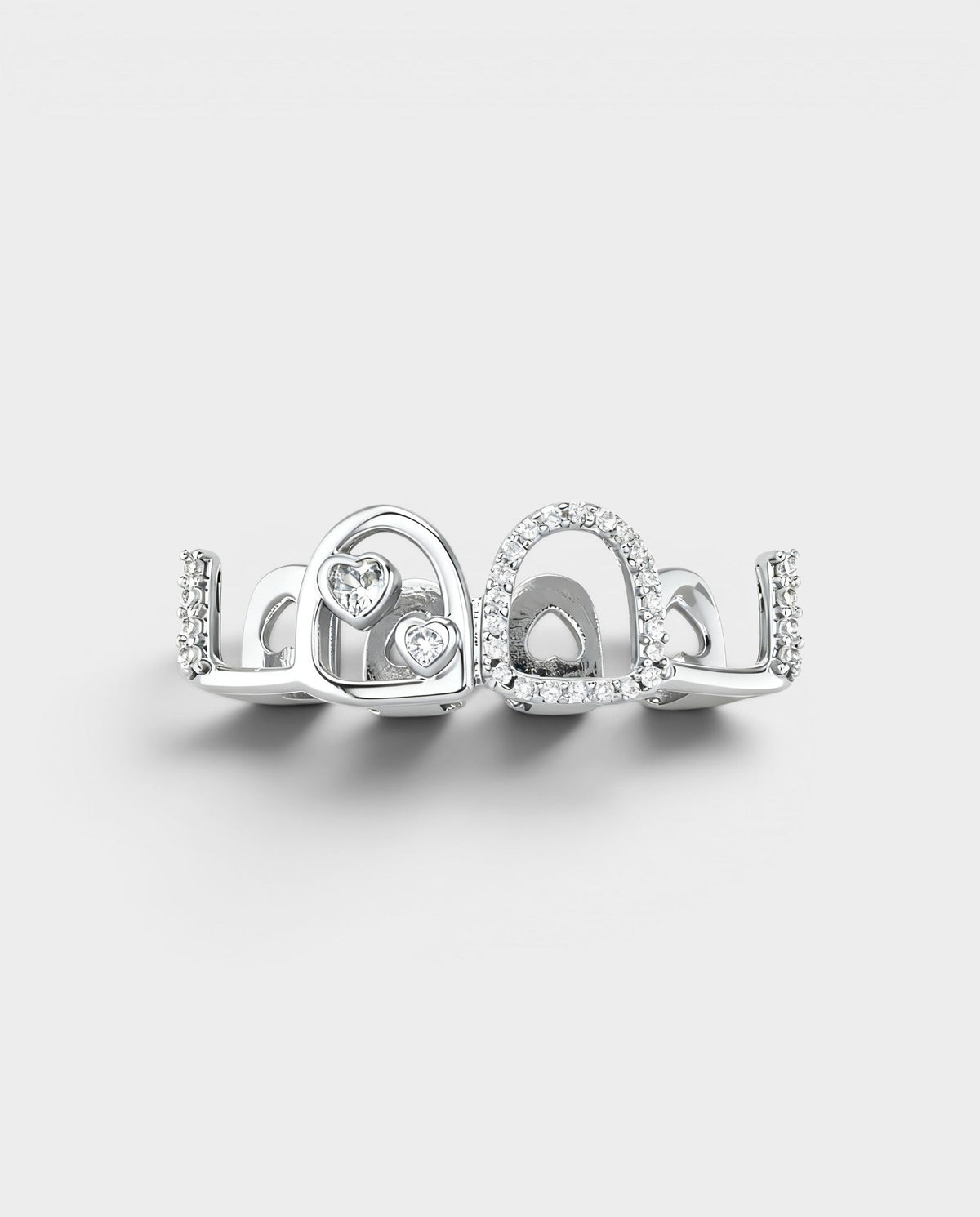 Diamond Heart Double-Tooth Grill