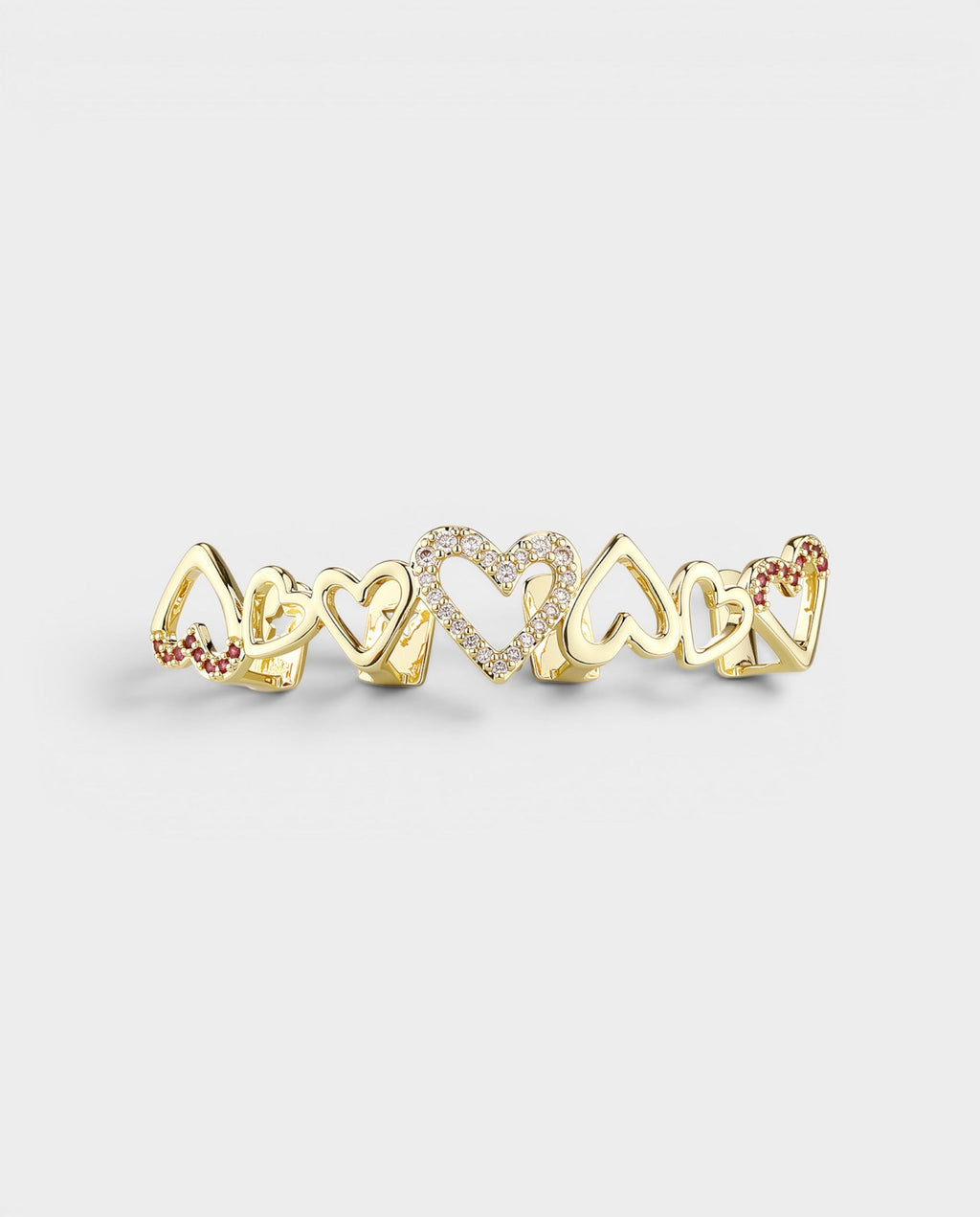 Crystal Heart Chain Tooth Grill
