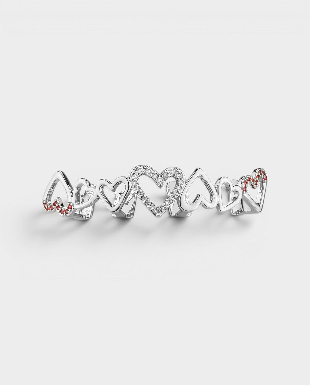 Crystal Heart Chain Tooth Grill