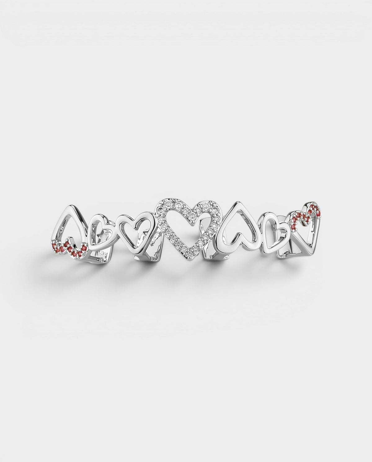 Crystal Heart Chain Tooth Grill