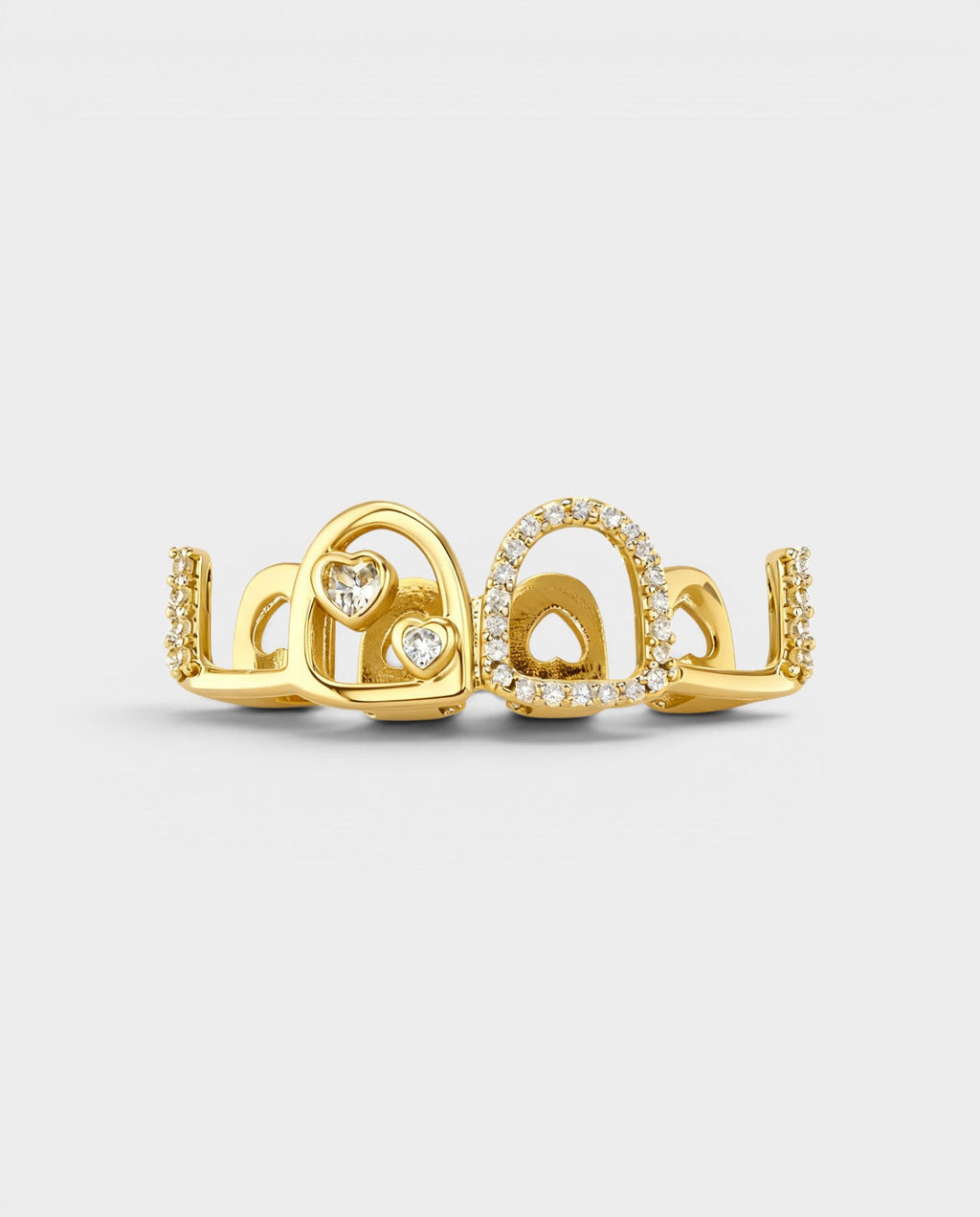 Diamond Heart Double-Tooth Grill