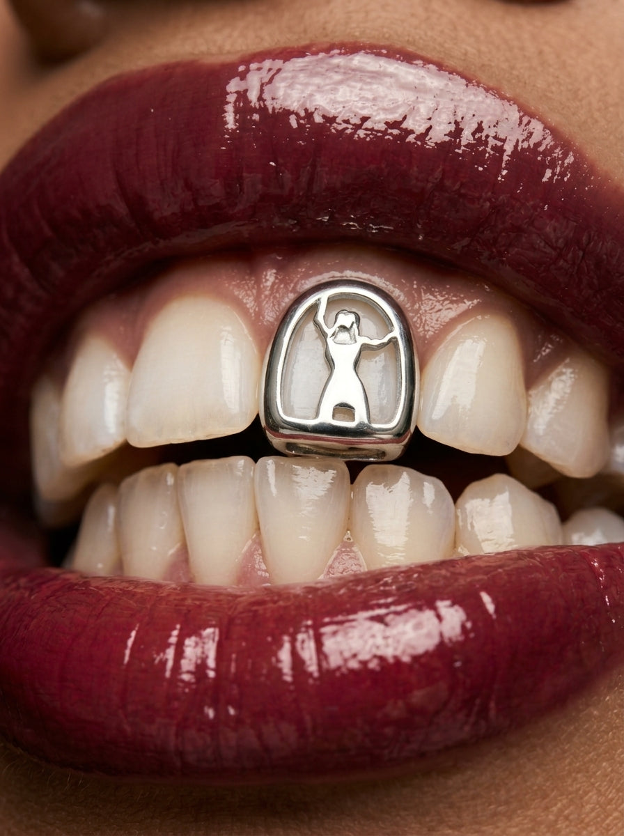 Plated Sculpted Figure Tooth Grill