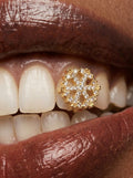 Crystal Snowflake Pavé Single-Tooth Grill