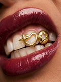 Celestial Heart & Star Double-Tooth Grill